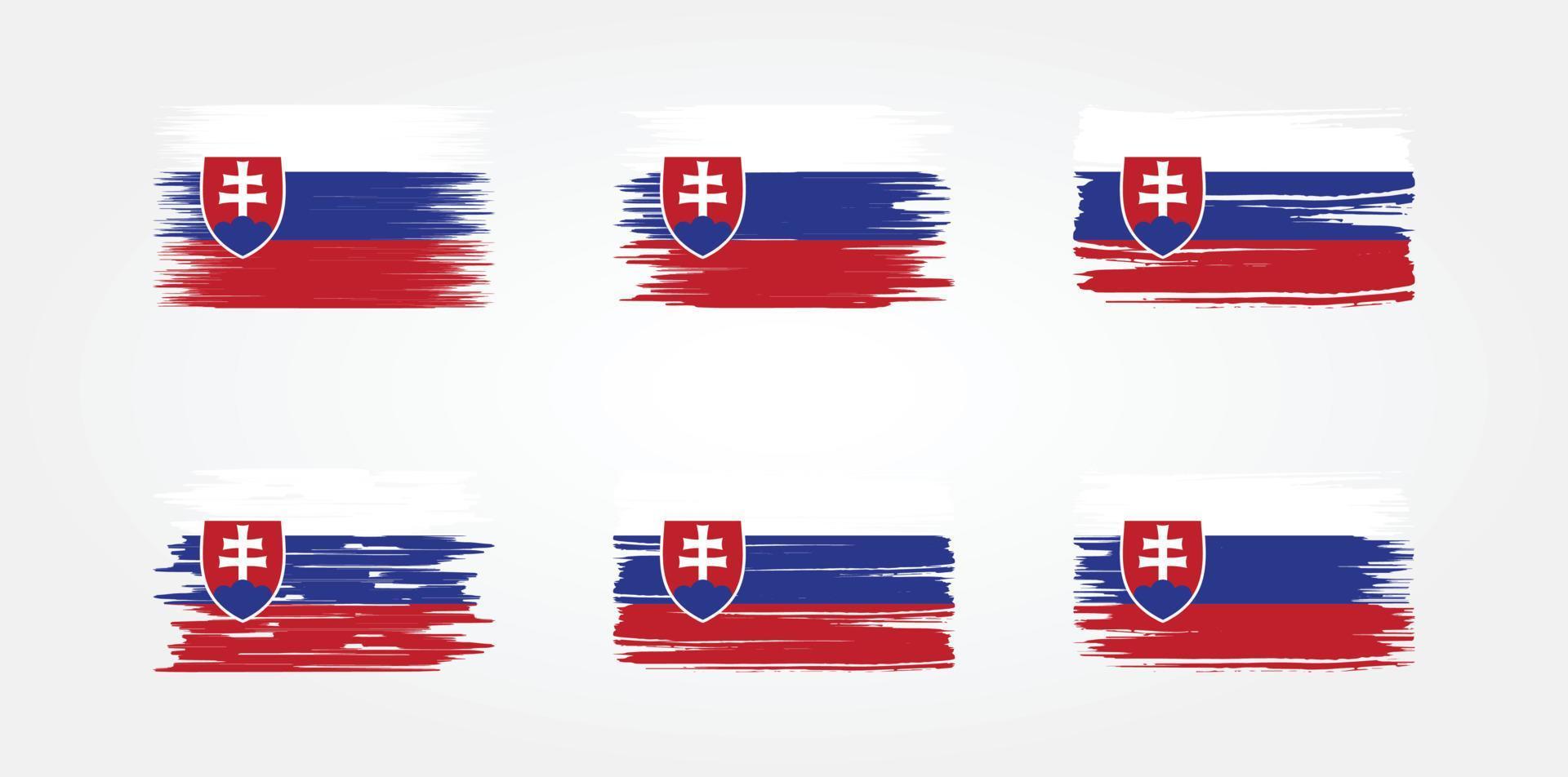coleção de bandeira da eslováquia. bandeira nacional vetor