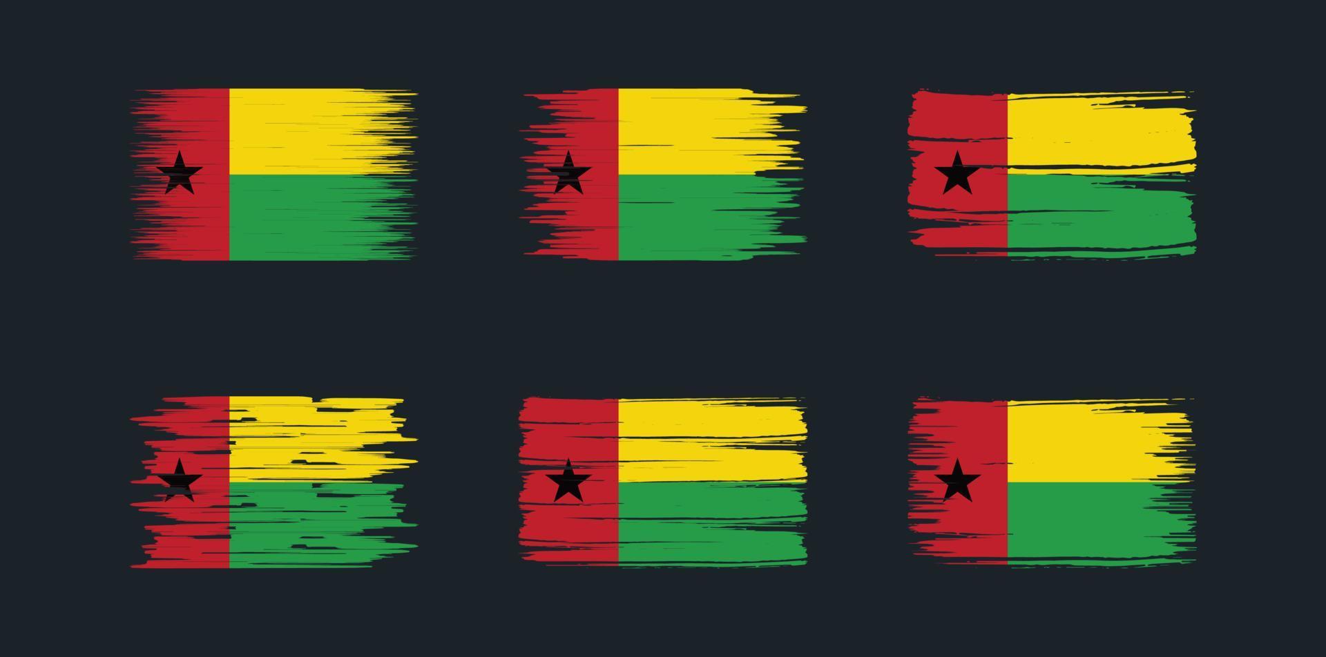 coleção de bandeiras da Guiné-Bissau. bandeira nacional vetor