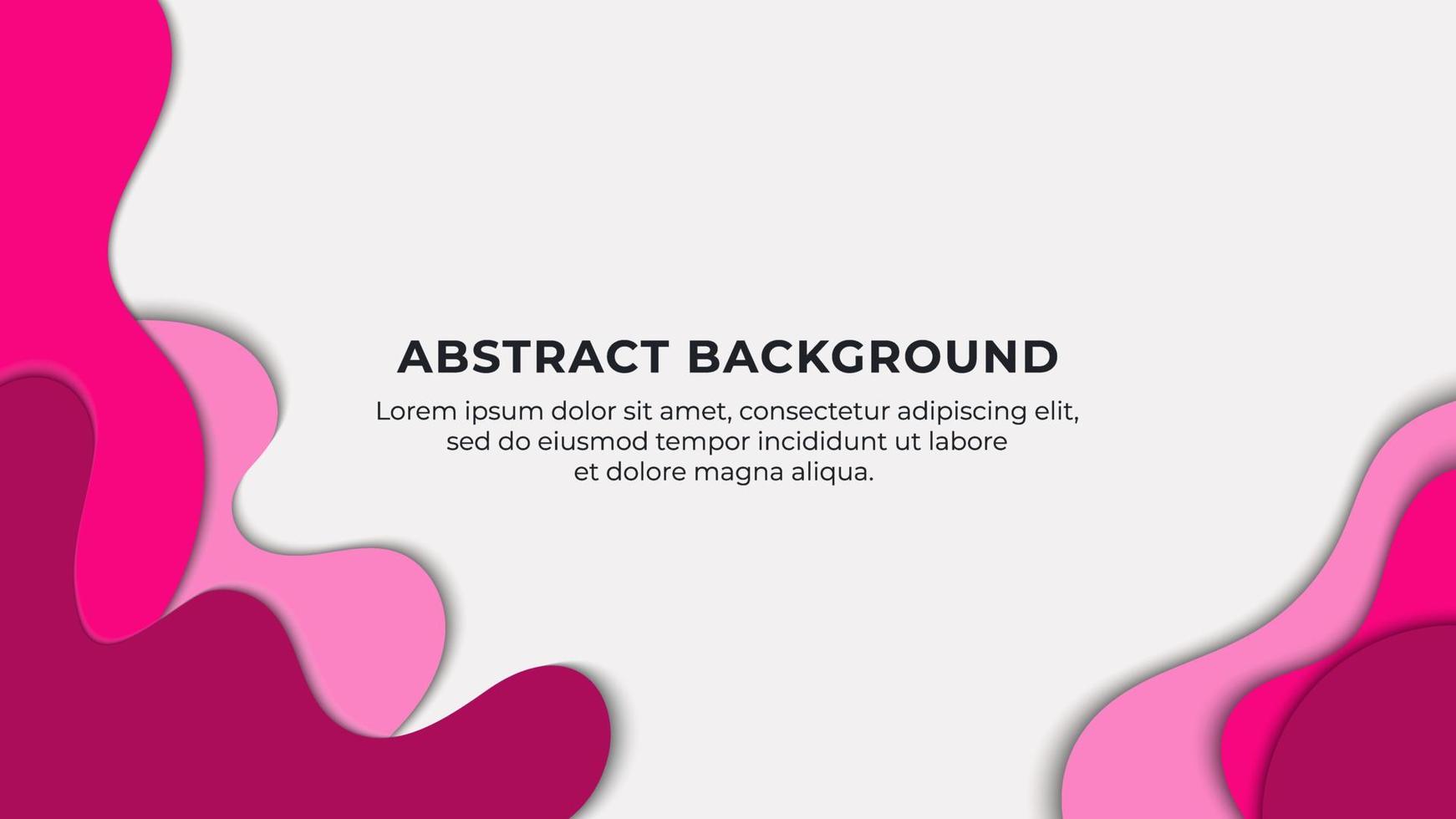 gráfico de vetor de fundo colorido abstrato. com espaço de cópia e também forma líquida. usando esquema de cores magenta, rosa e preto. adequado para plano de fundo do banner da web
