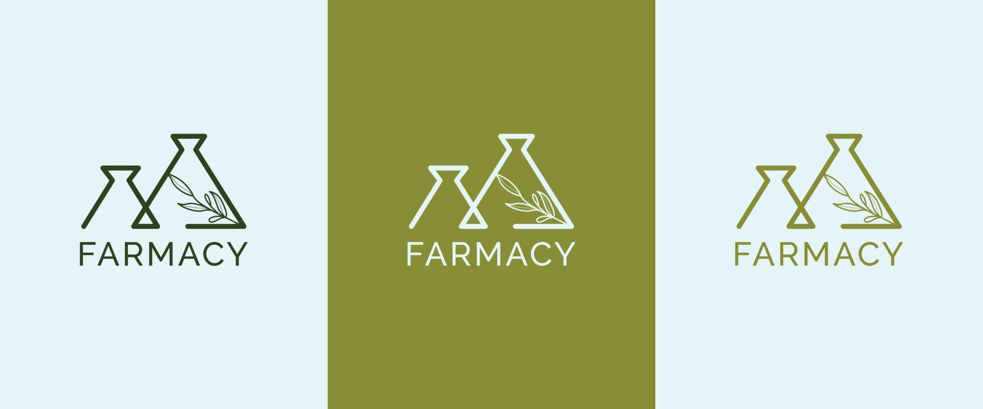 modelo de logotipo vetorial para negócios de farmácia - cosméticos abstratos e ícone de saúde e emblema para negócios naturais. design de logotipo farmacia vetor