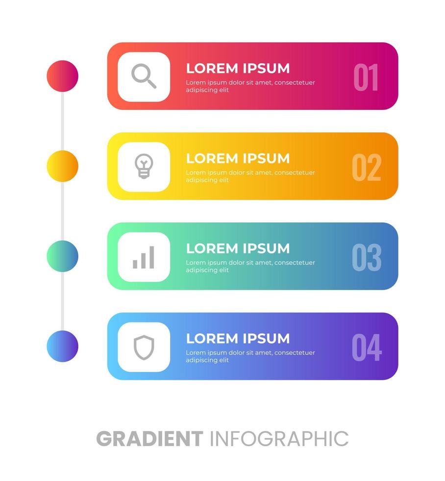 infográfico gradiente colorido moderno vetor