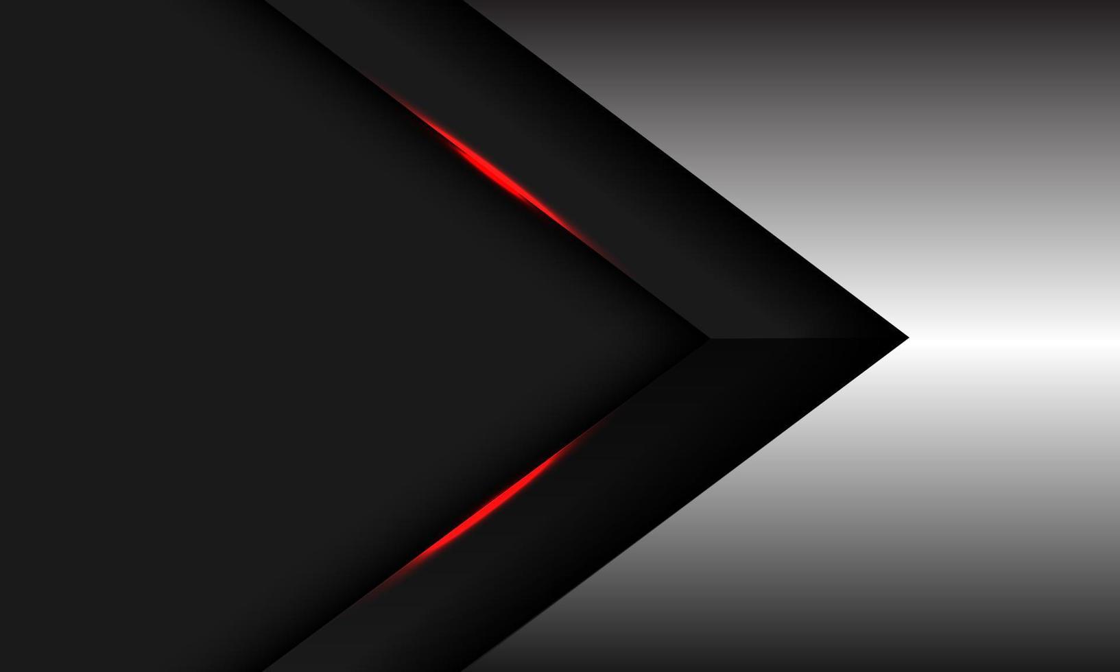 seta preta prateada abstrata direção de luz vermelha geométrica com design de espaço de banco moderno vetor criativo de tecnologia futurista
