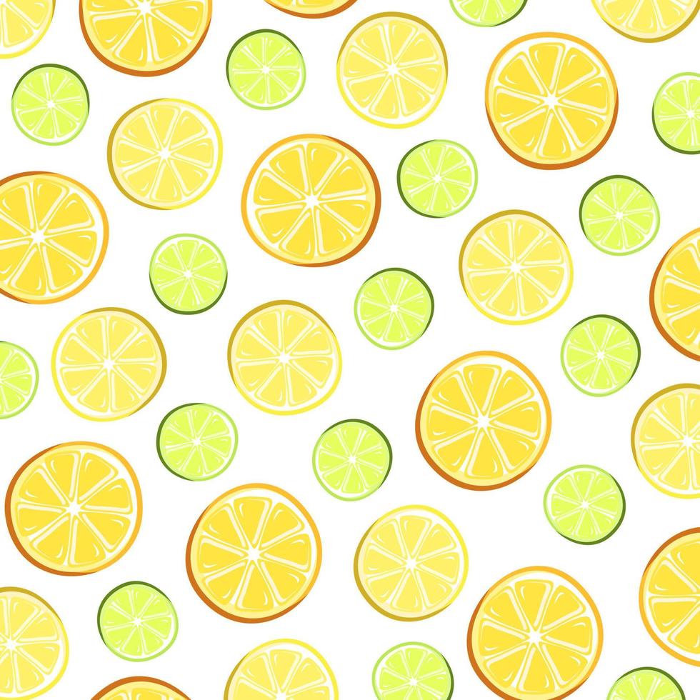 laranja, limão, padrão de vetor de ilustração de limão