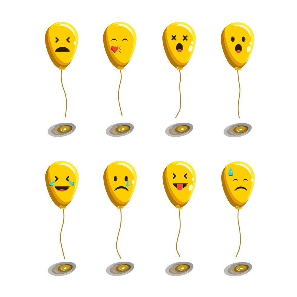 ilustração vetorial da coleção de emoticons de expressão de balão vetor