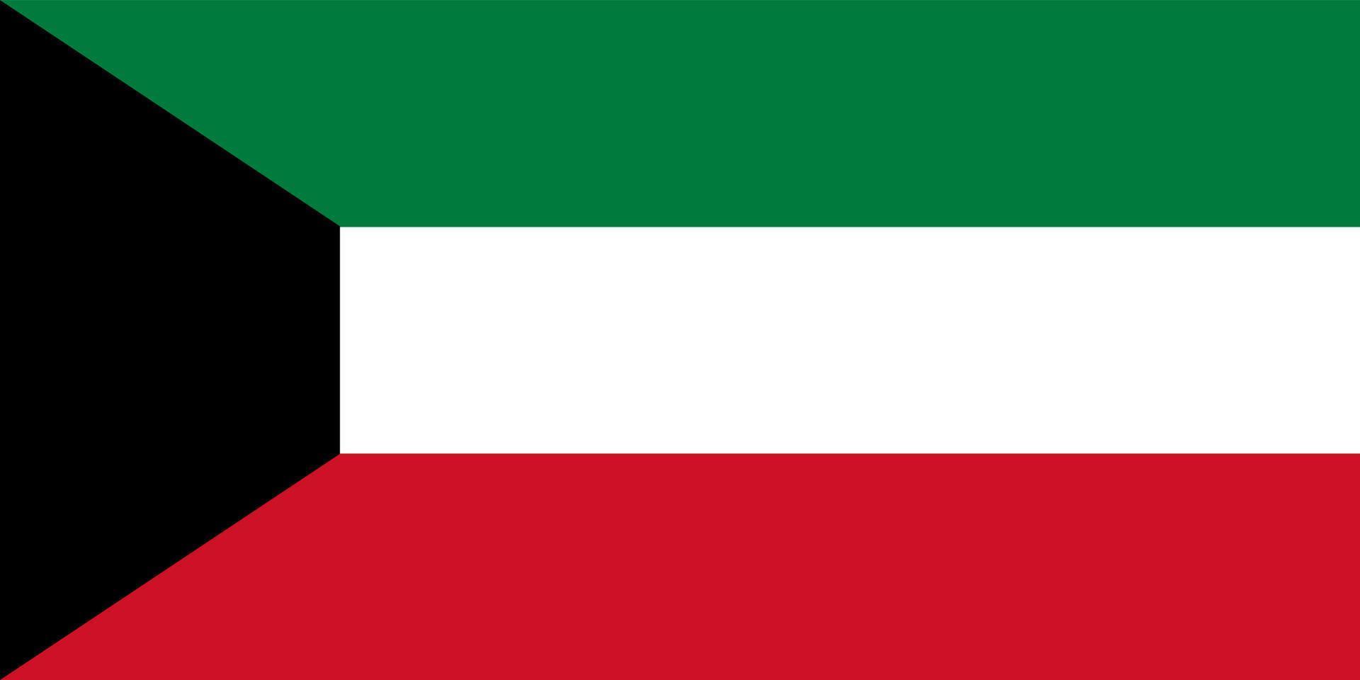 bandeira do kuwait forma padrão oficial color.symbols da ilustração kuwait.vector vetor