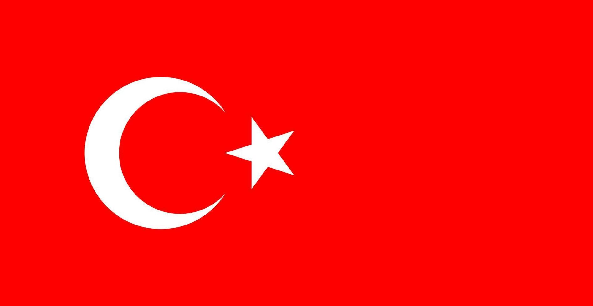 ilustração vetorial isolada de cor da bandeira da turquia vetor