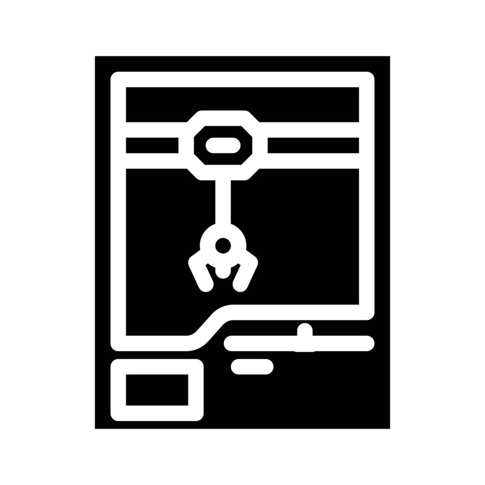 ilustração vetorial de ícone de glifo de máquina de venda automática vetor