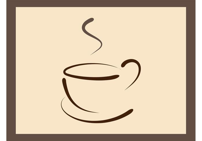Molde do logotipo do copo de café vetor