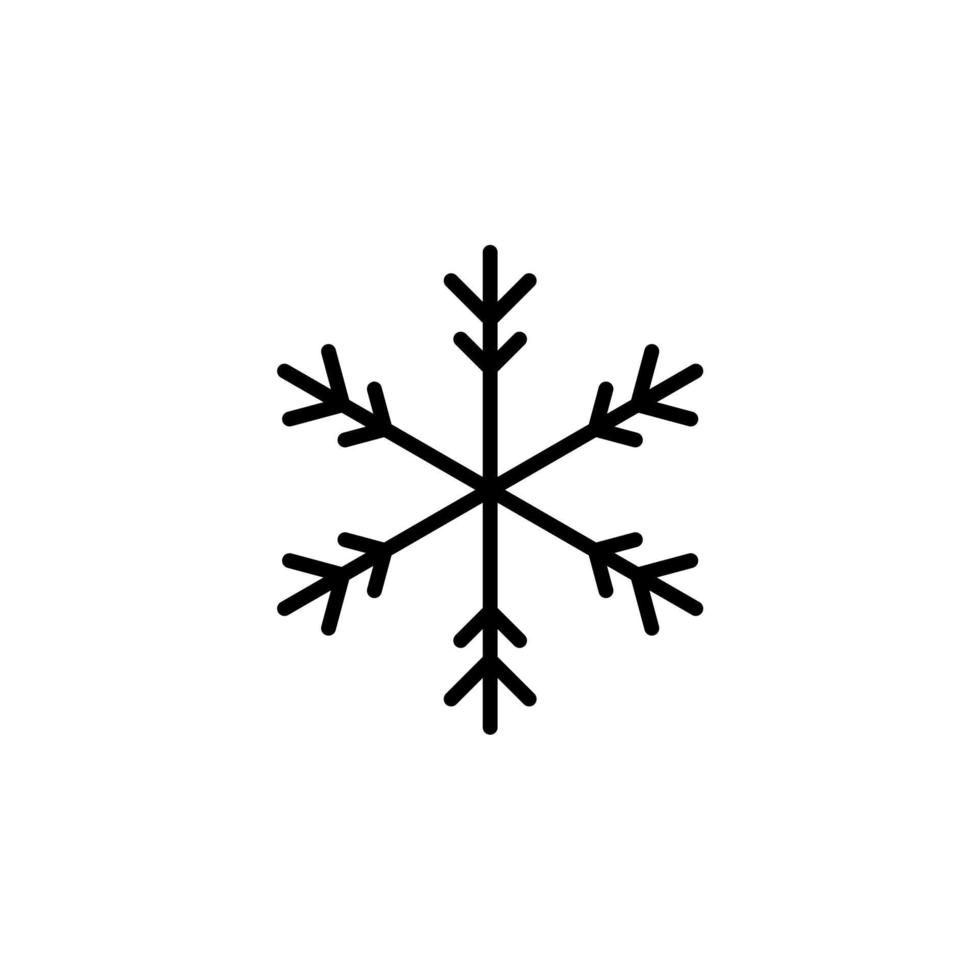 inverno, queda de neve, neve, modelo de logotipo de ilustração vetorial de ícone de linha sólida de floco de neve. adequado para muitos propósitos. vetor