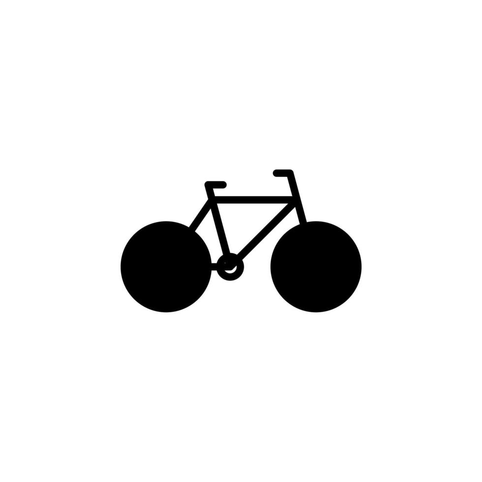 bicicleta, modelo de logotipo de ilustração vetorial de ícone de linha sólida de bicicleta. adequado para muitos propósitos. vetor