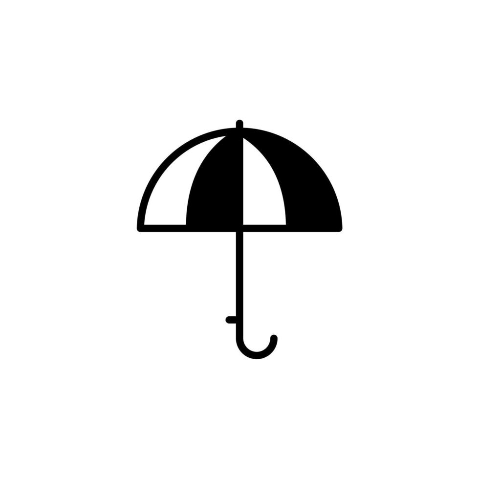guarda-chuva, clima, conceito de design de ícone de linha sólida de proteção para web e interface do usuário, ícone simples adequado para qualquer finalidade. vetor