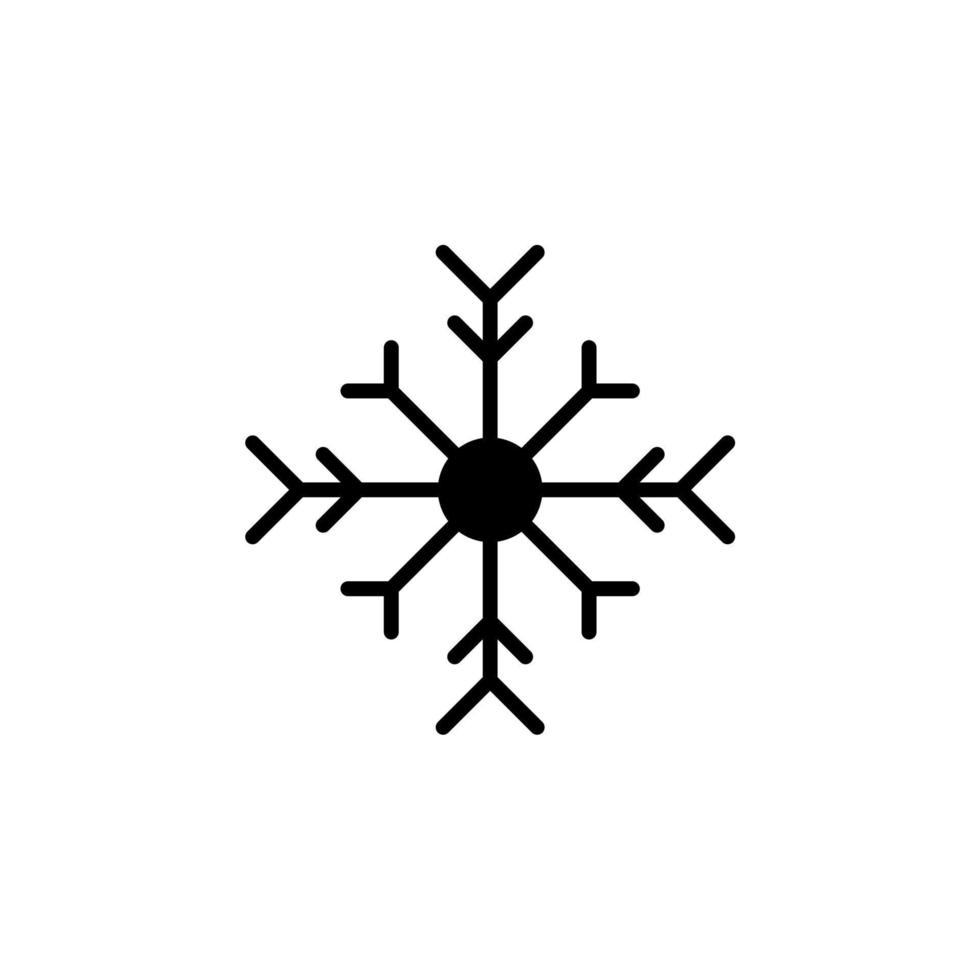 inverno, queda de neve, neve, modelo de logotipo de ilustração vetorial de ícone de linha sólida de floco de neve. adequado para muitos propósitos. vetor