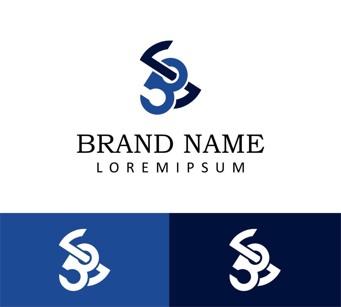 modelo de design de logotipo de letra l e b vetor