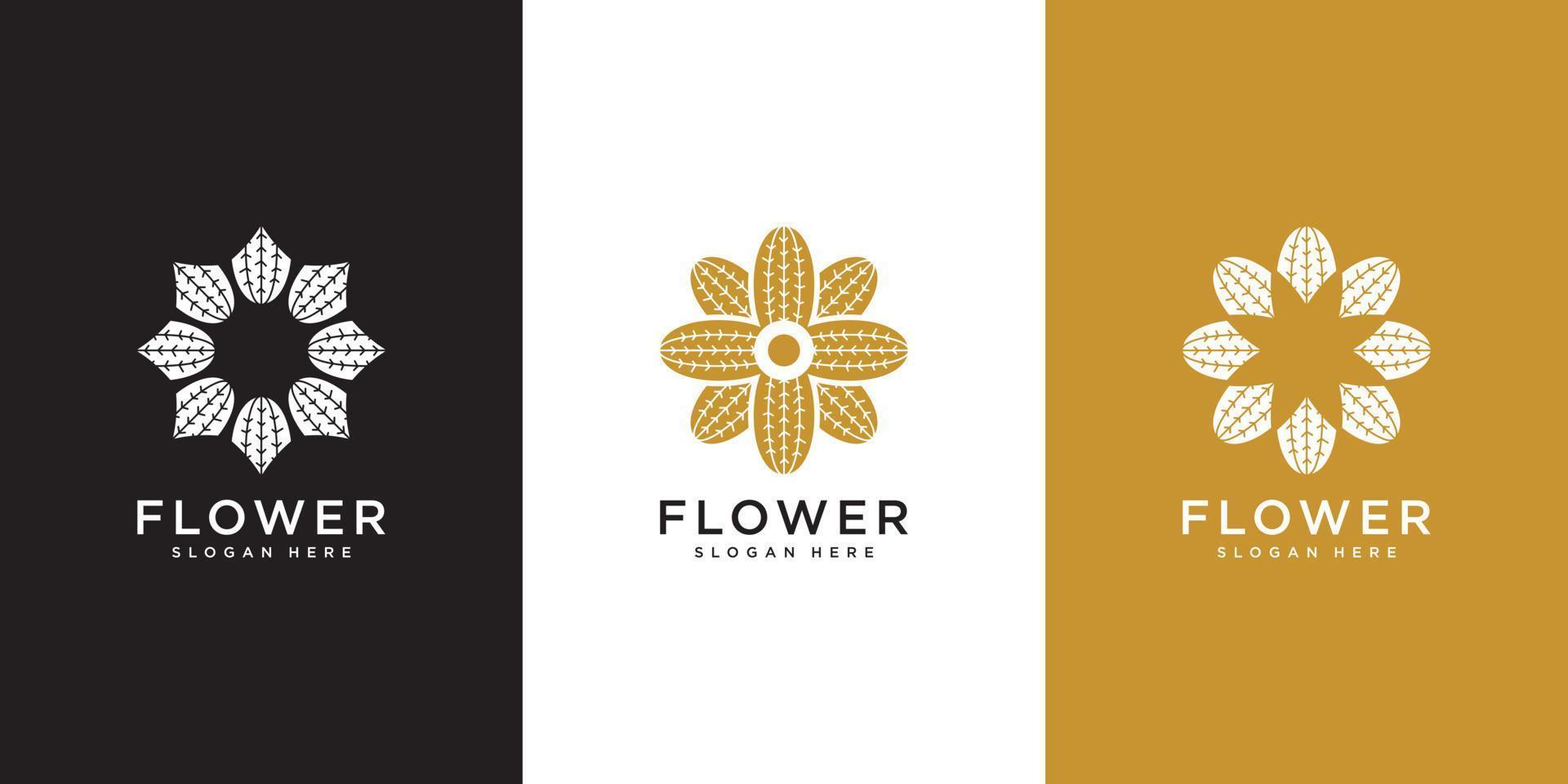 vetor de modelo de design de logotipo de natureza flor