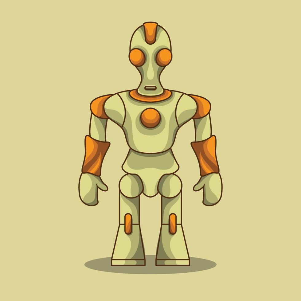 robô mascote mecha alienígena vetor