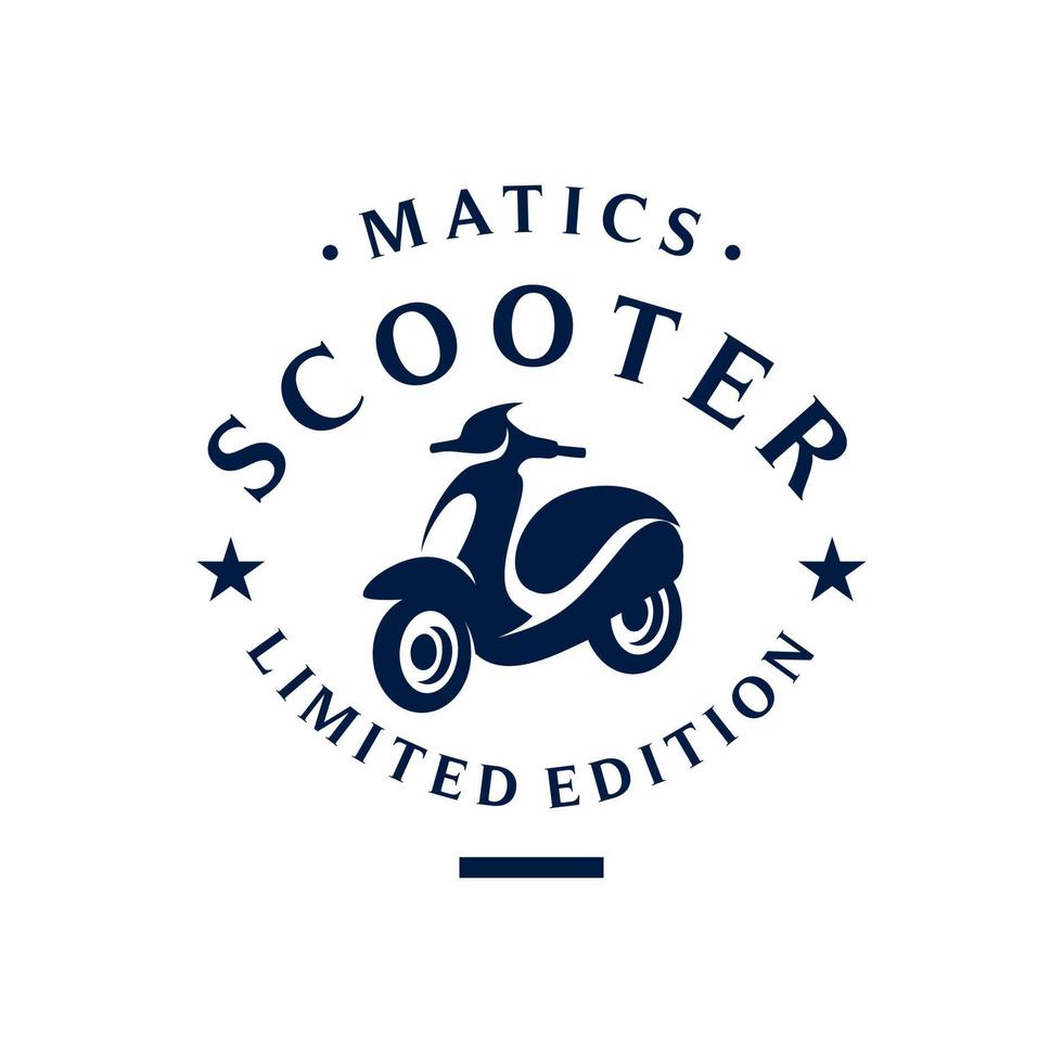 modelo de vetor de design de logotipo de scooter