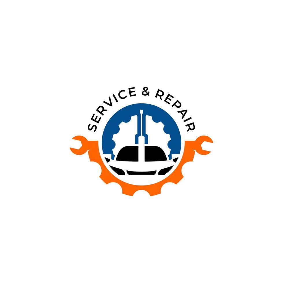 logotipo de serviço de carro modelo de design de logotipo de reparo de carro vetor