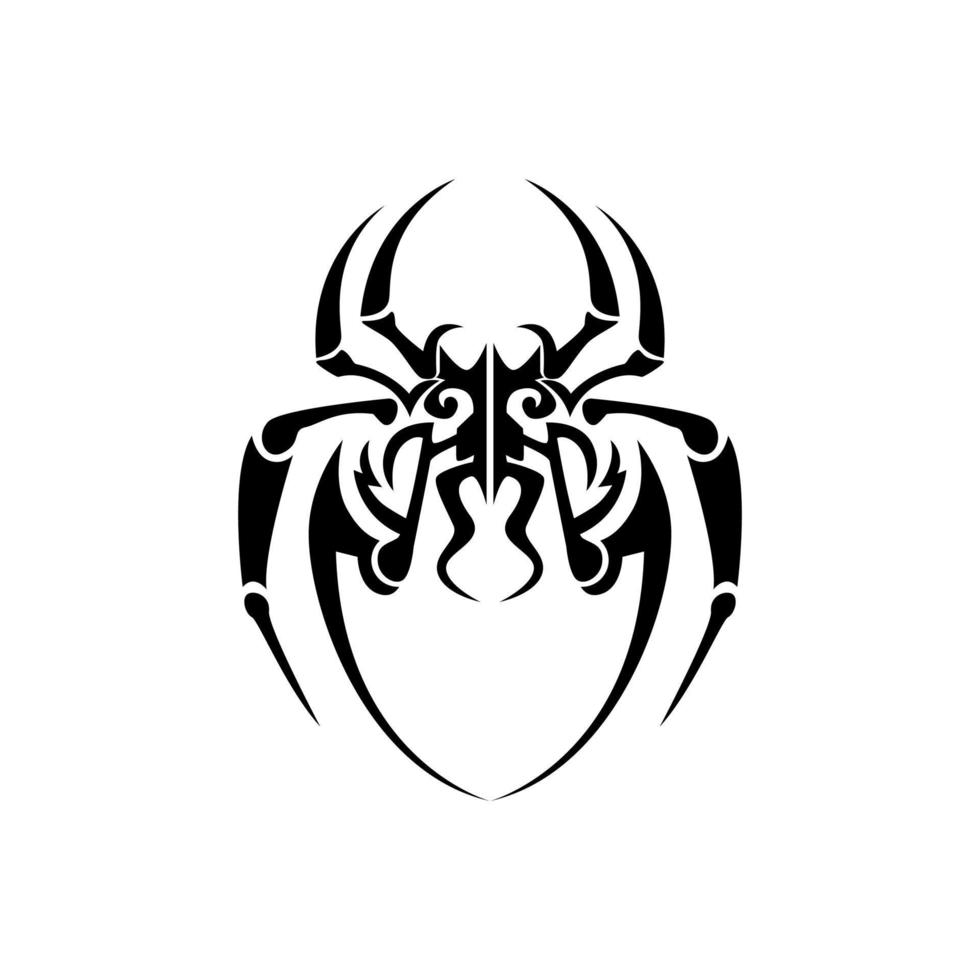 imagem abstrata do vetor de aranhas tribais. desenho vetorial tribal de tatuagem