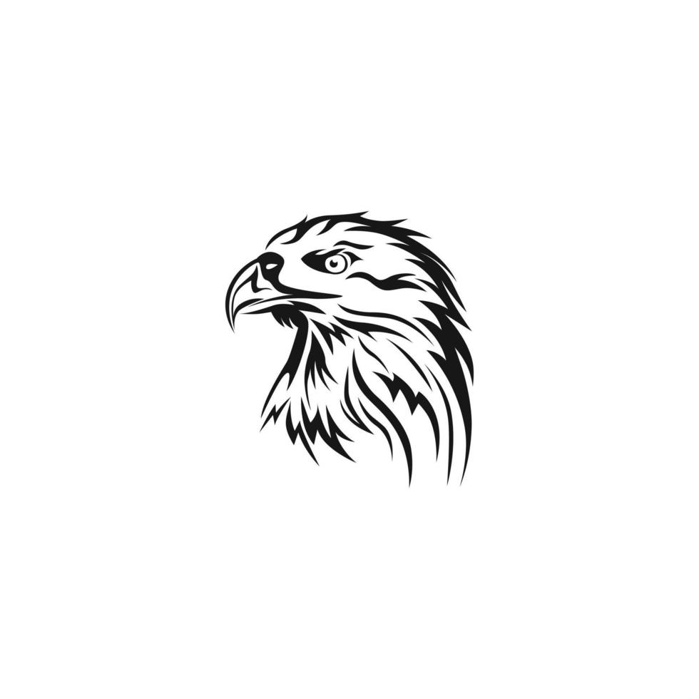 silhueta de vetor de águia, ilustração abstrata tribal