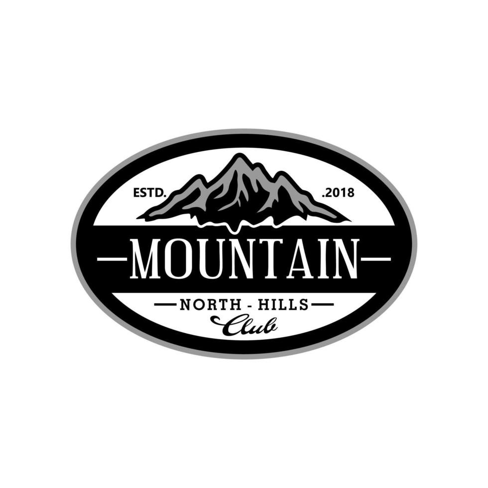 modelo de vetor de design de logotipo de montanha vintage