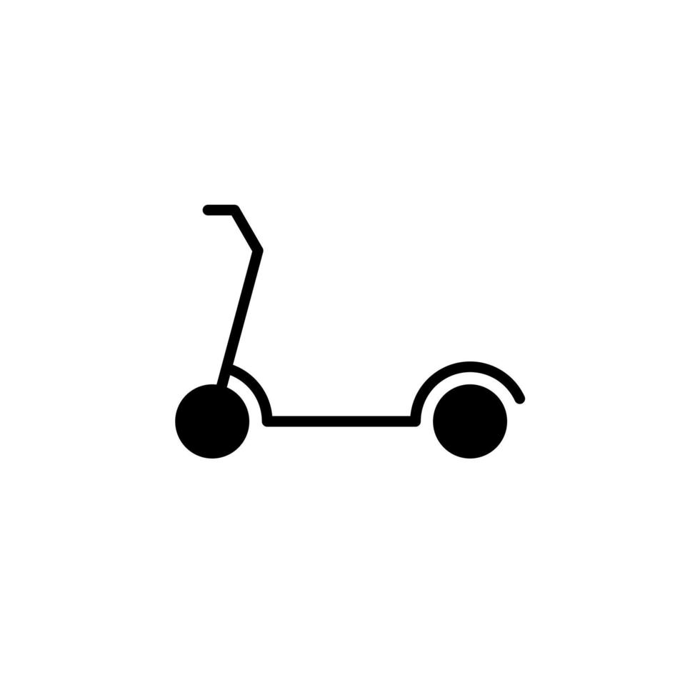 scooter, modelo de logotipo de ilustração vetorial de ícone de linha sólida de patinete. adequado para muitos propósitos. vetor