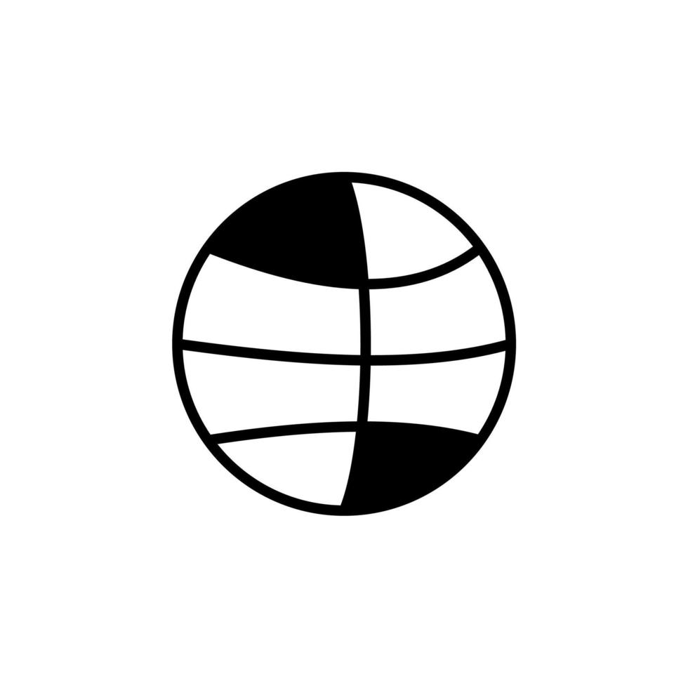 basquete, modelo de logotipo de ilustração vetorial de ícone de linha sólida de jogo. adequado para muitos propósitos. vetor