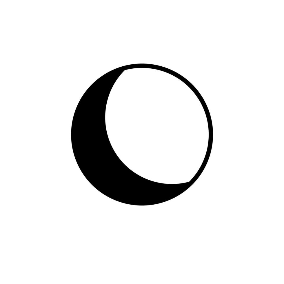 lua, noite, luar, modelo de logotipo de ilustração vetorial de ícone de linha sólida à meia-noite. adequado para muitos propósitos. vetor