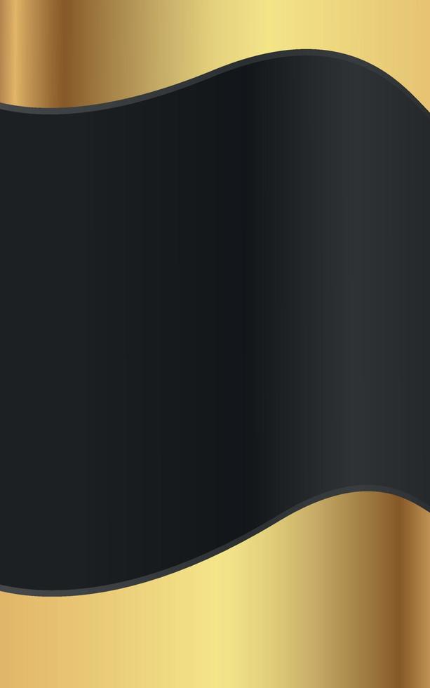 fundo de onda elegante luxo ouro adequado para anúncios de banner vetor