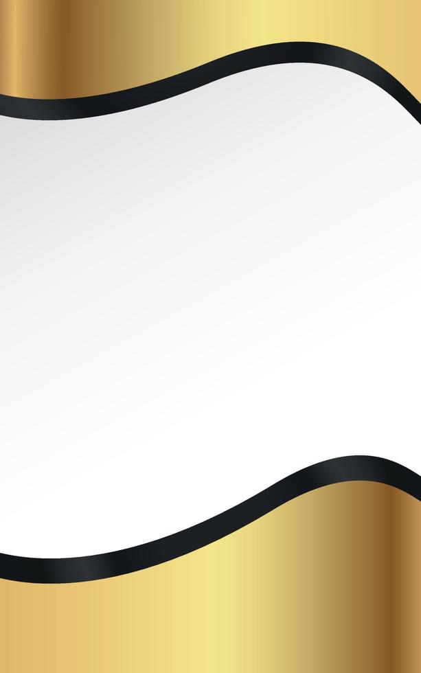 fundo de onda elegante luxo preto ouro adequado para anúncios de banner vetor