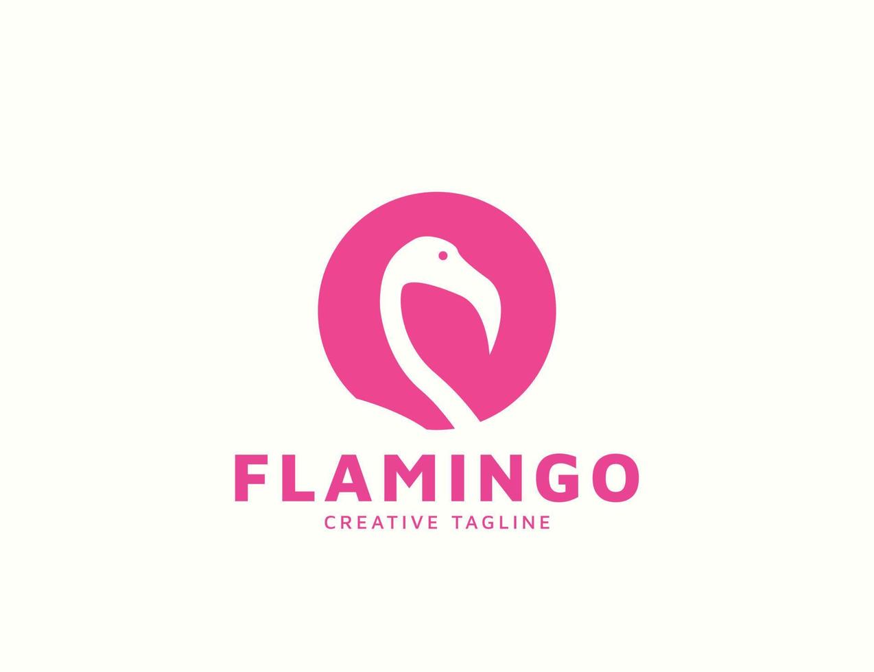 design do logotipo do flamingo vetor