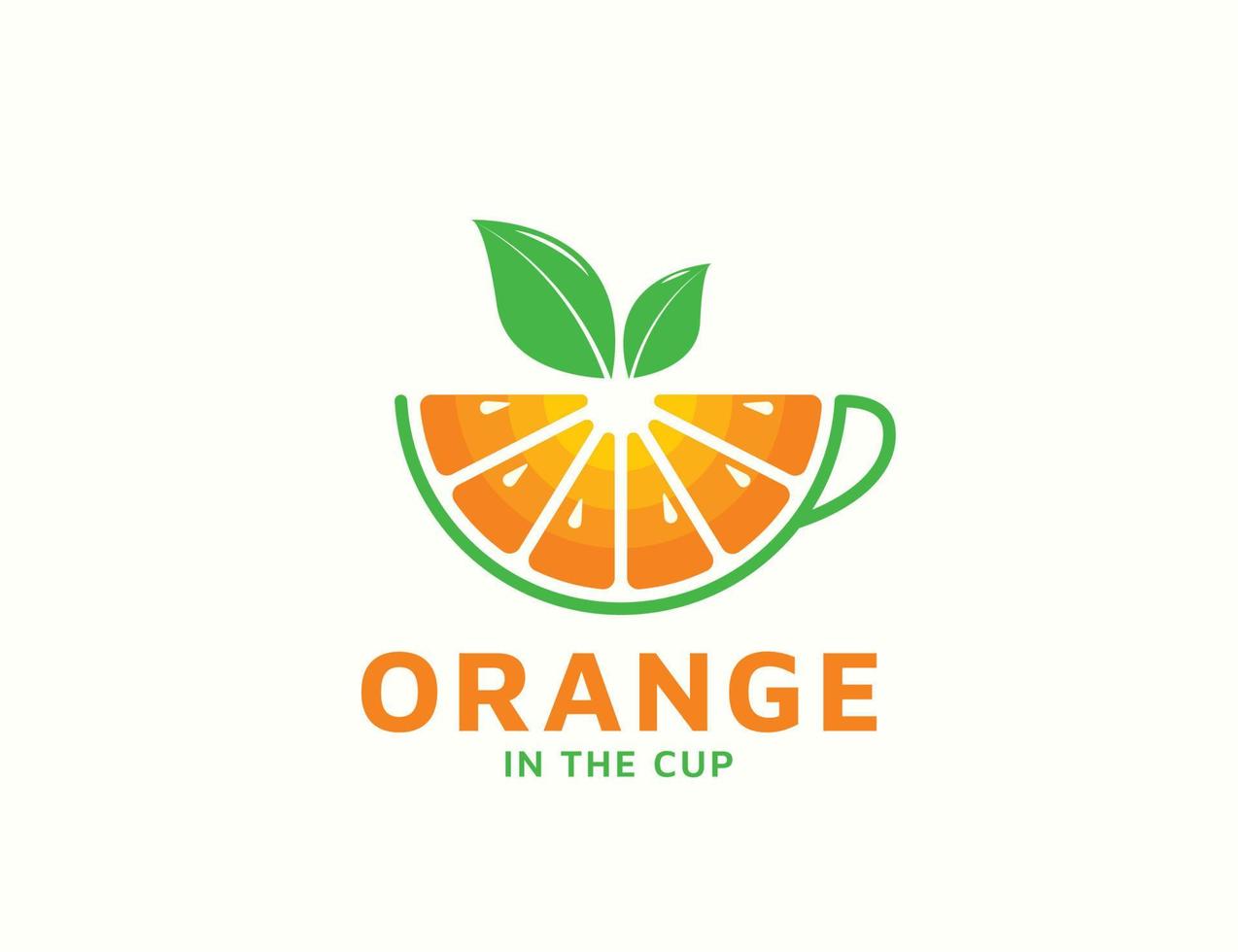 modelo de design de logotipo de fruta laranja vetor