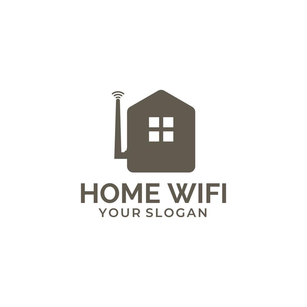 casa inteligente, estúdio, wifi, ilustração de design de logotipo de conexão vetor