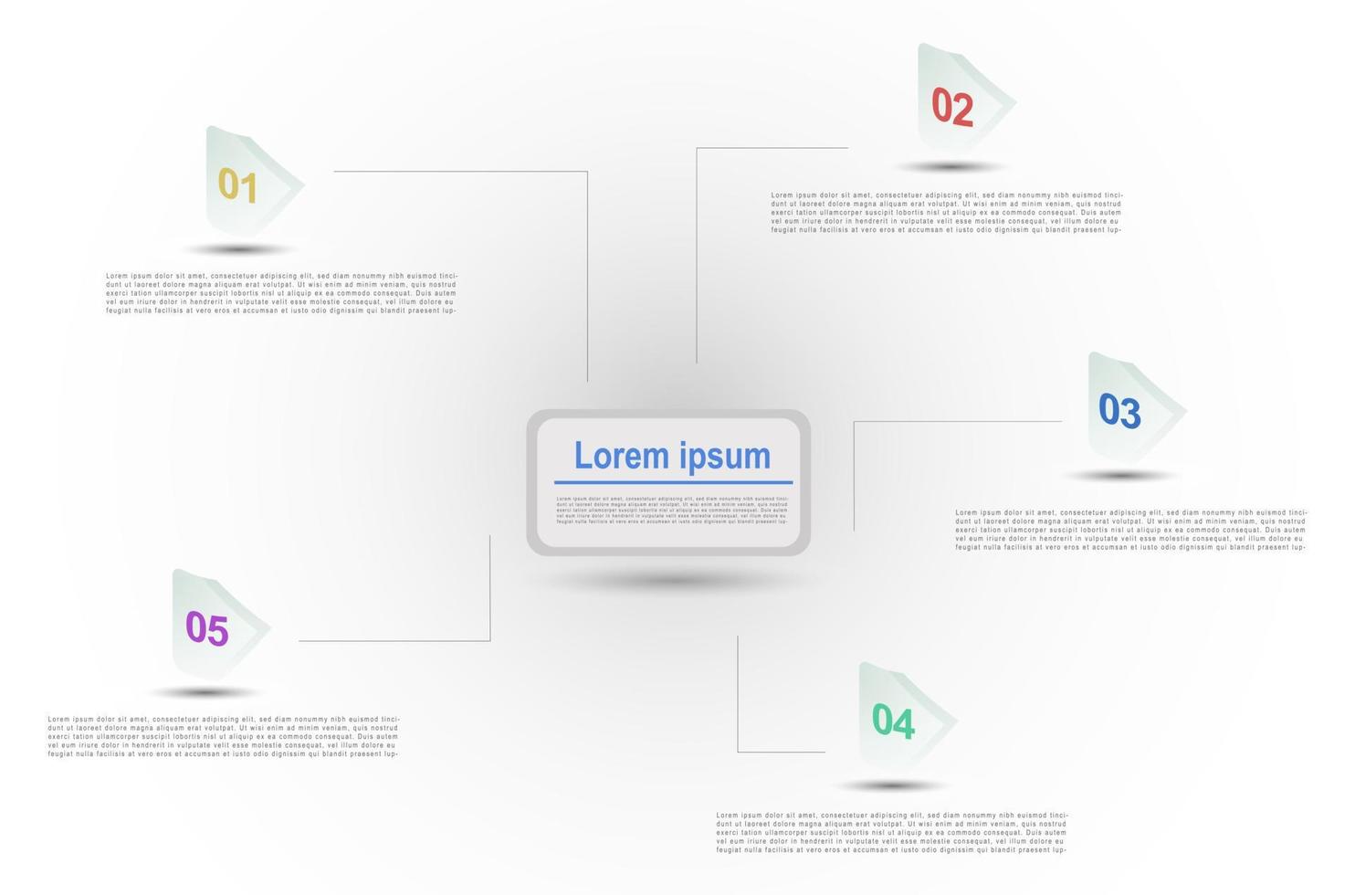 ilustração em vetor de modelo de negócios infográfico simples