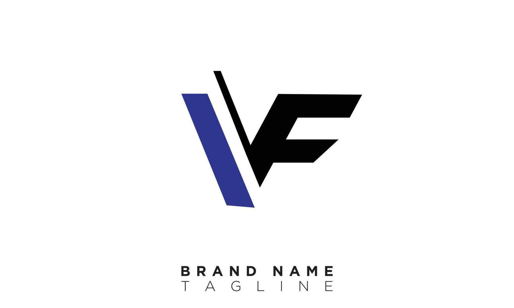 vf letras do alfabeto iniciais monograma logotipo fv, v e f vetor