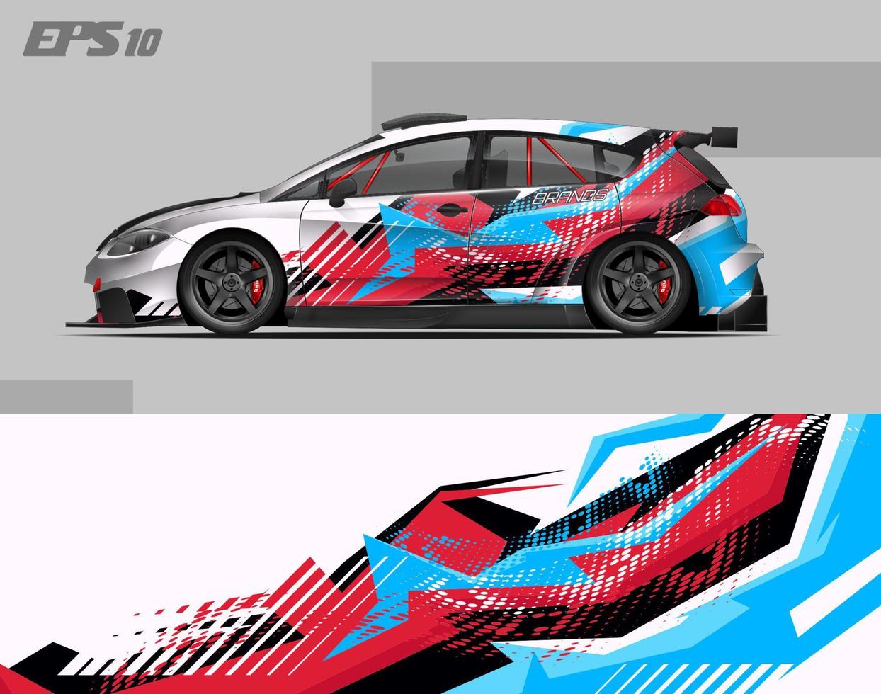 design abstrato de envoltório de carro design moderno de fundo de corrida para envoltório de veículo, carro de corrida, rally, etc vetor