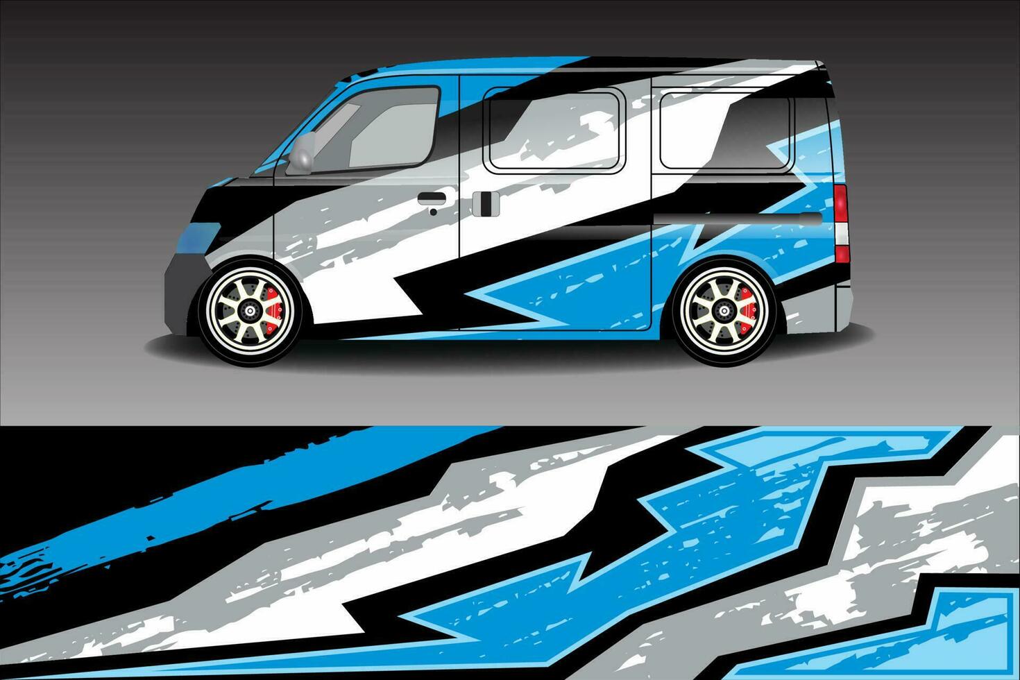 design de fundo de adesivo de embrulho de carro de corrida de vetor premium