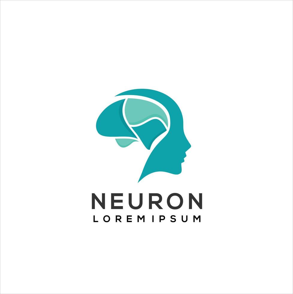 modelo de vetor de design de silhueta de logotipo de cérebro pensar conceito de ideia pensando logotipo de ícone de logotipo de cérebro