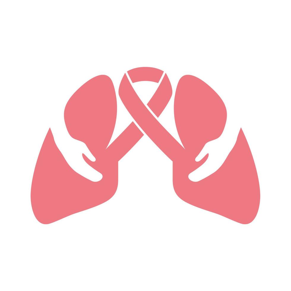 fita de conscientização do câncer de pulmão. símbolo do mês mundial de conscientização do câncer de pulmão em novembro vetor
