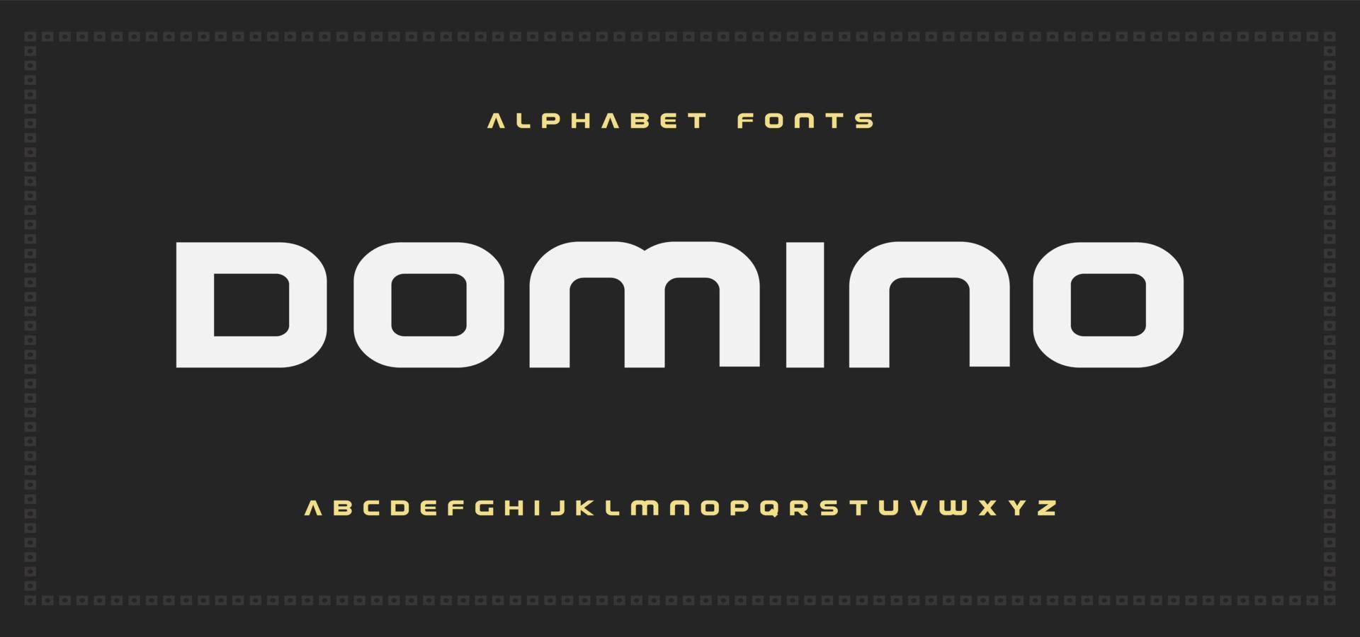 letras quadradas do alfabeto. tipografia futurista moderna vetor