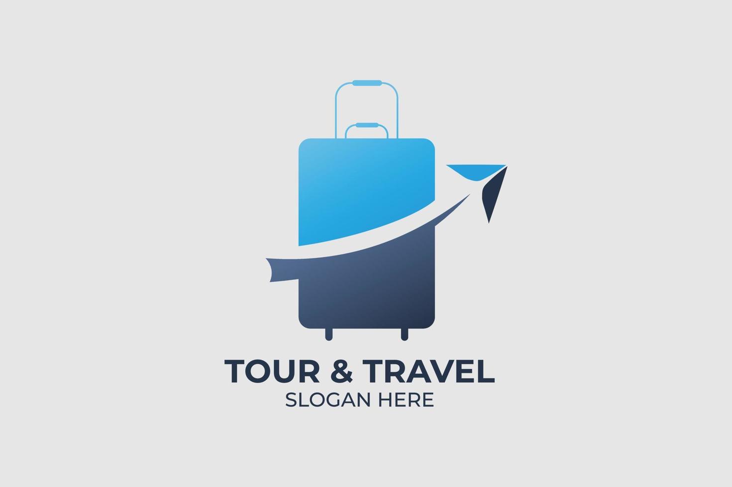 definir tour de logotipo e viagens para empresa vetor