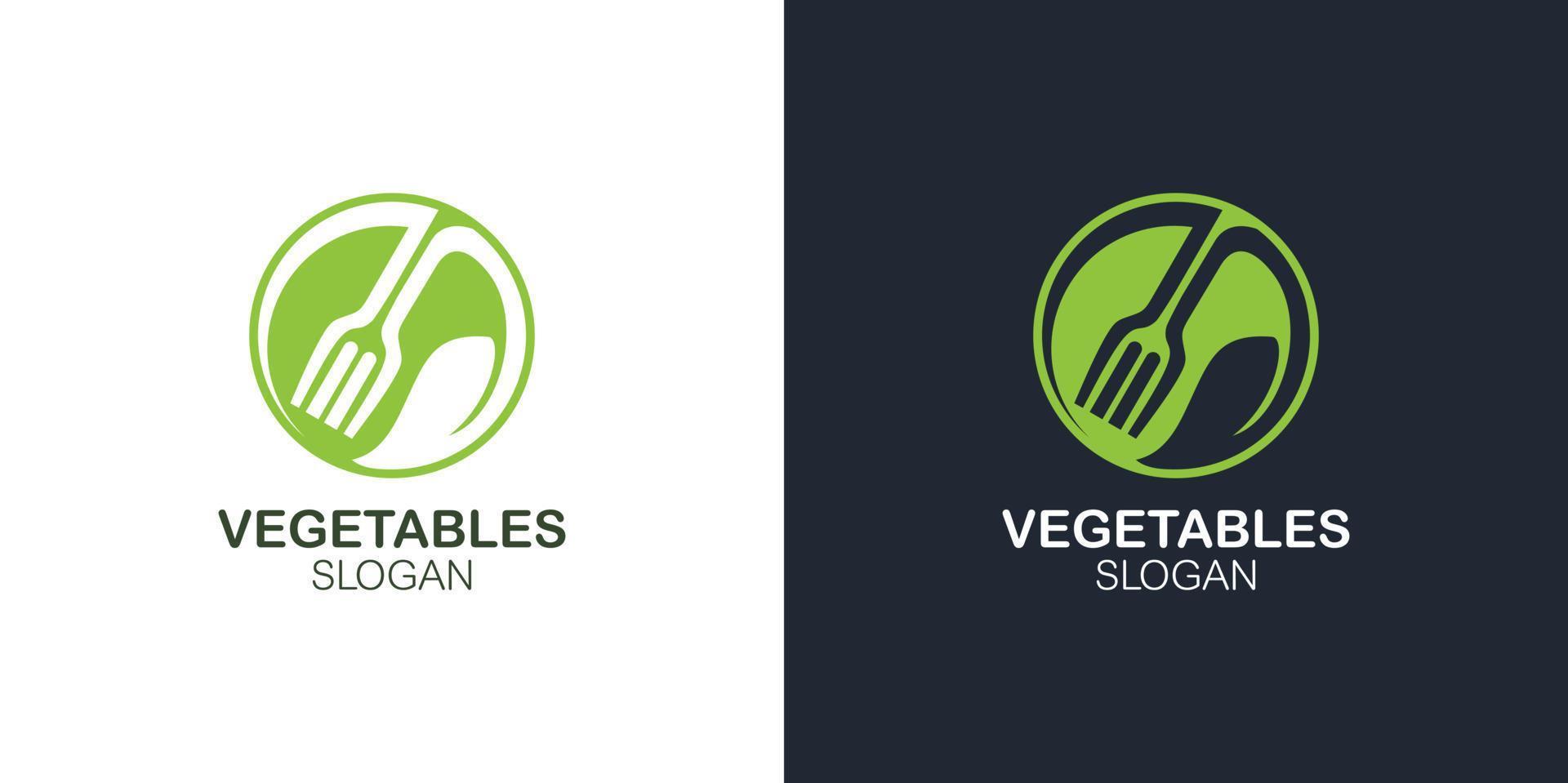 conjunto de logotipo de legumes elegante minimalista vetor