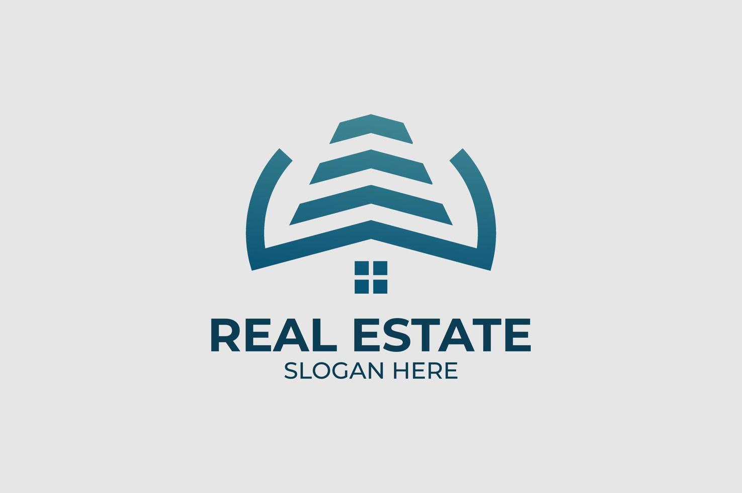 conjunto de logotipo imobiliário simples e minimalista vetor