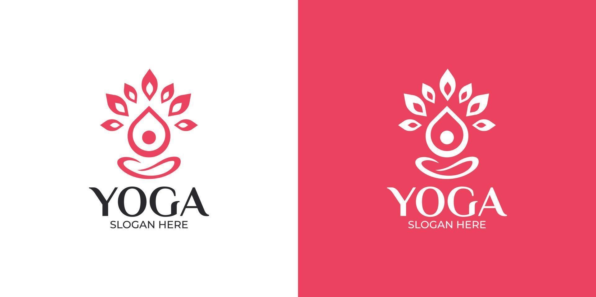 logotipo de ioga definido para a saúde do corpo vetor