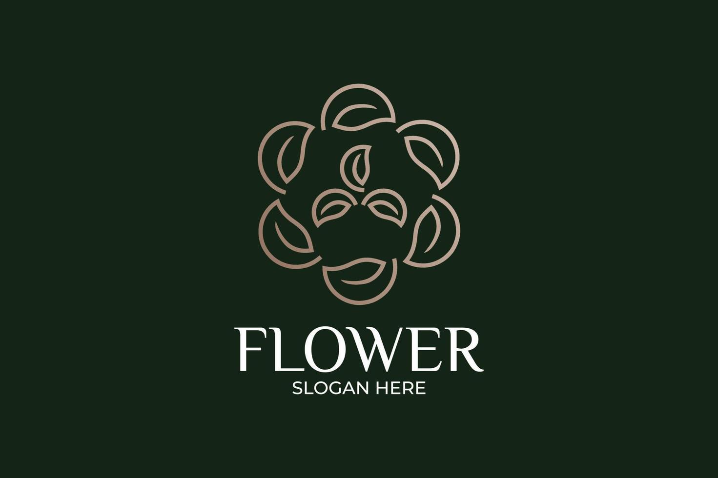 conjunto de logotipo floral simples e moderno vetor