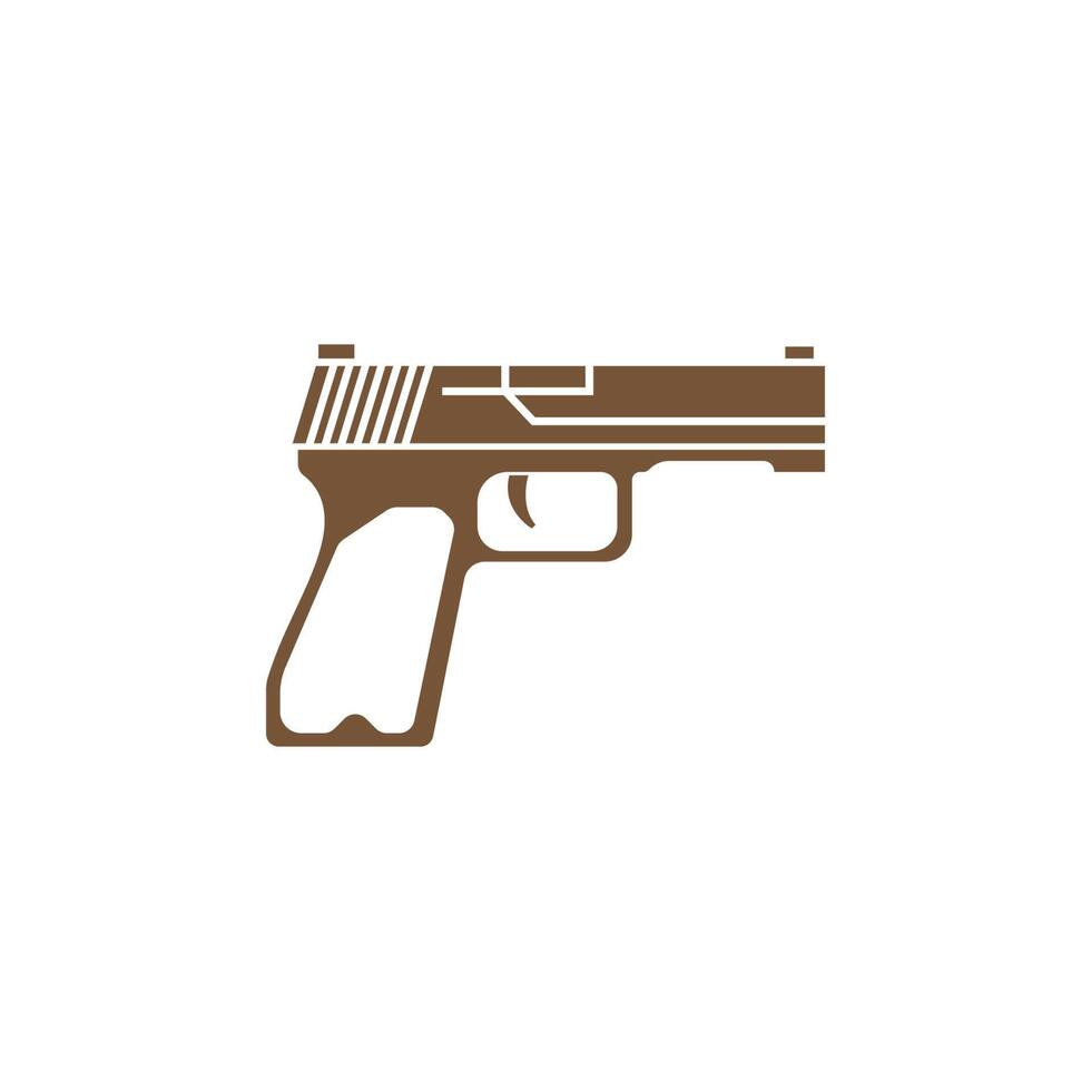 modelo de ilustração de design de logotipo de ícone de armas de fogo vetor