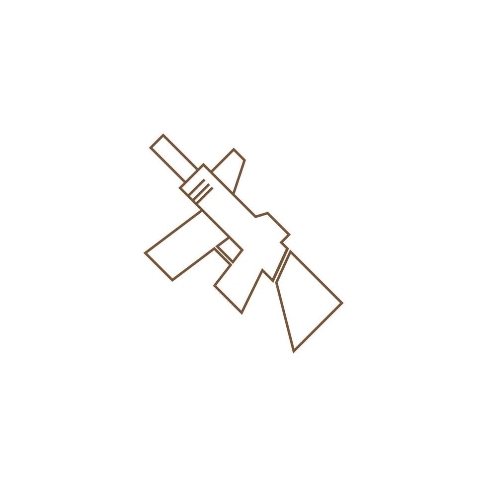modelo de ilustração de design de logotipo de ícone de armas de fogo vetor