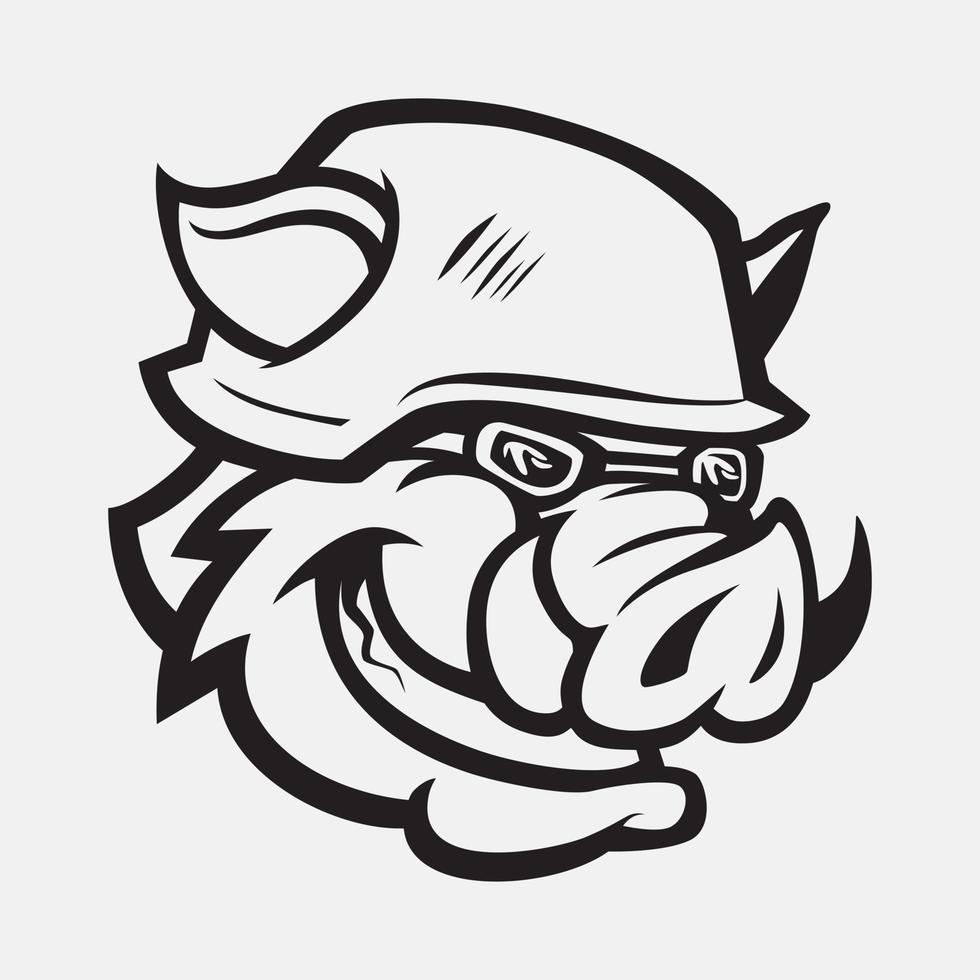 mascote cabeça de porco ou javali, versão colorida. ótimo para logotipos de esportes e mascotes de equipe vetor