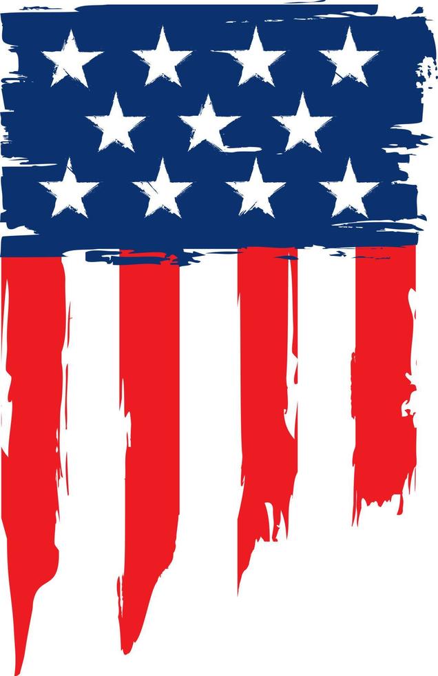 bandeira grunge dos Estados Unidos da América. elemento de design vetor