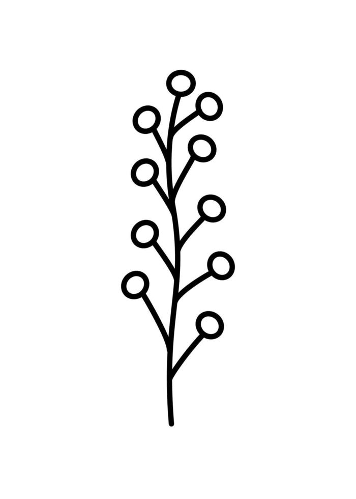 plantas de campo, grama de prado e flores. ilustração vetorial doodle. vetor