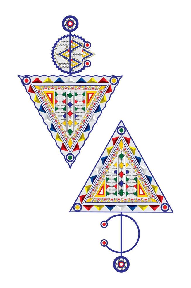 ilustração vetorial de tazerzit. o símbolo da joia berbere marroquina. amazigh cultura fíbula. cultura norte-africana. vetor